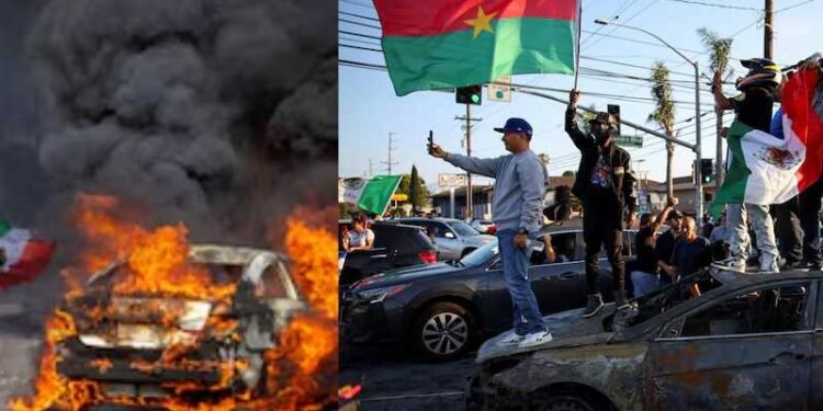 अमेरिका हिंसा लॉस एंजिलिस नेशनल गार्ड तैनाती सैनिक सुरक्षा व्यवस्था