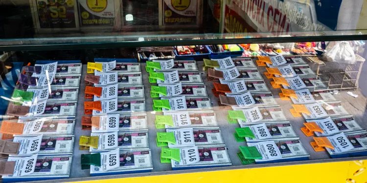 KR709 game winning ticket showing lottery numbers and prize verification details